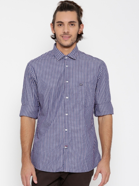 

Arrow Sport Men Blue & White Striped Regular Sport Fit Smart-Casual Shirt