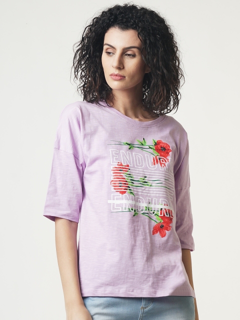 

Blue Saint Women Purple Printed Top