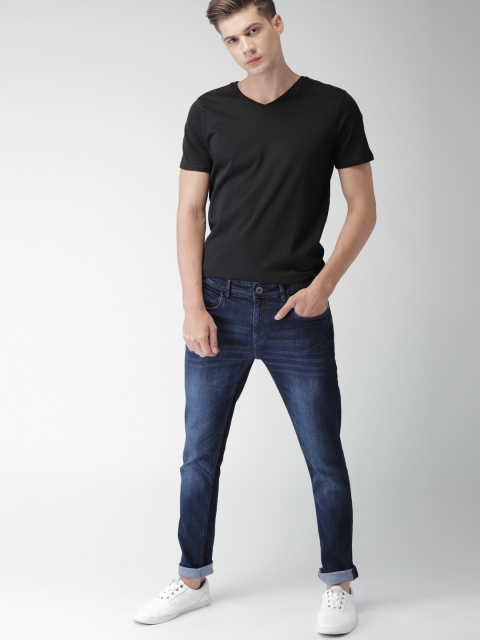 

Mast & Harbour Men Blue Skinny Fit Mid-Rise Clean Look Stretchable Jeans