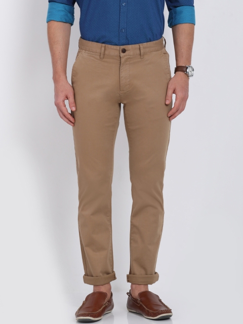 

Crocodile Men Khaki Slim Fit Solid Regular Trousers