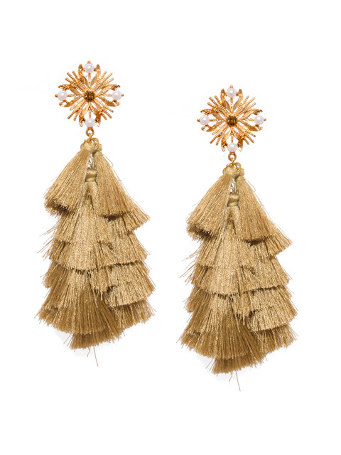 

Pipa Bella Gold-Toned Contemporary Drop Earrings