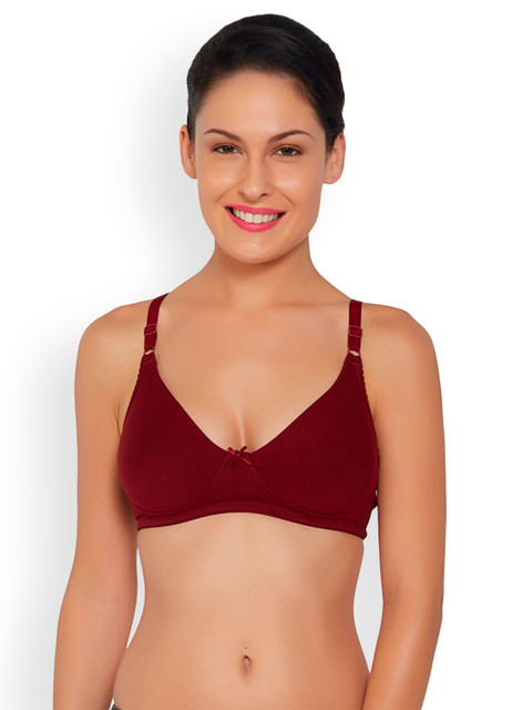

Libertina Maroon Solid Non-Wired Non Padded T-shirt Bra christineMaroon