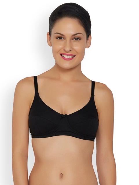 

Libertina Black Solid Non-Wired Non Padded T-shirt Bra freedomBlack
