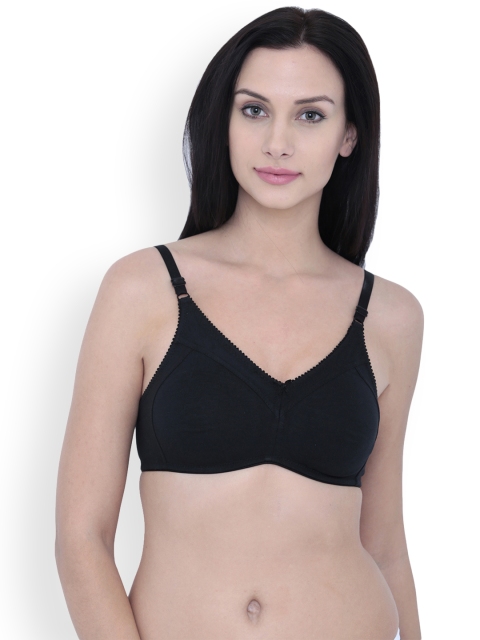 

Libertina Black Solid Non-Wired Non Padded Everyday Bra fabulousBlack