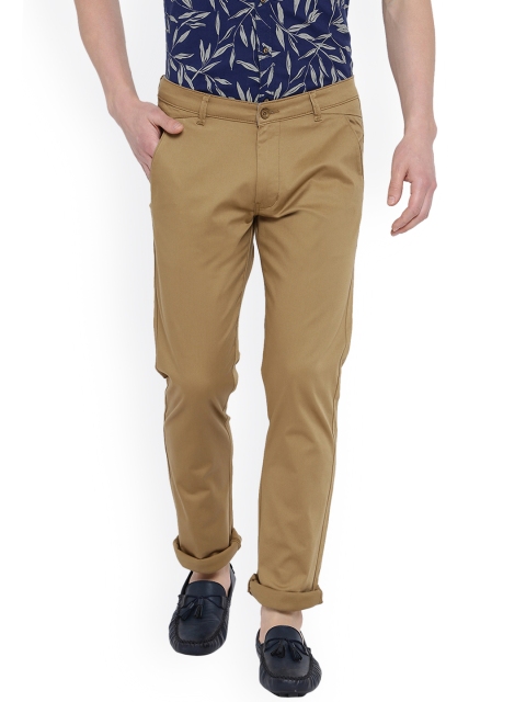 

Duke Men Khaki Slim Fit Solid Chinos