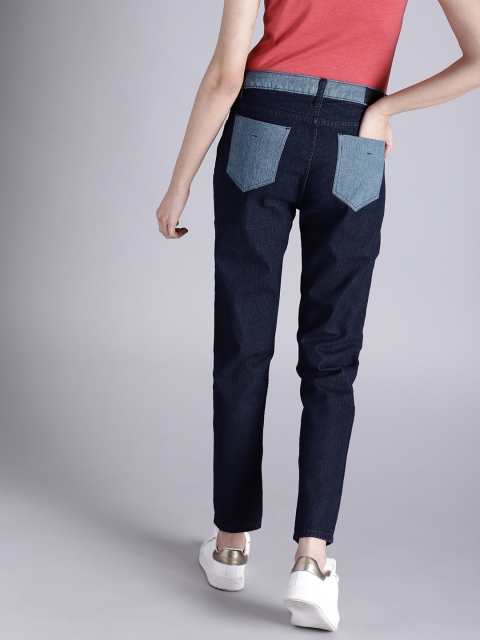 

Kook N Keech Women Blue Boyfriend Fit Mid-Rise Clean Look Jeans