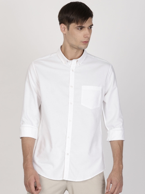 

ether Men White Slim Fit Solid Slim Fit Casual Shirt