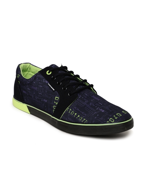

Flying Machine Men Black & Purple Digi Sneakers