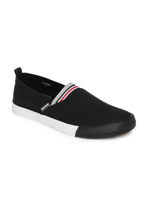 

Flying Machine Men Black Slip-On Sneakers