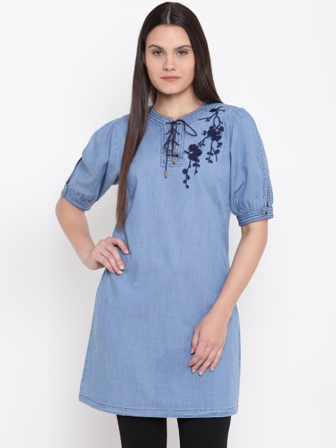 

Monte Carlo Blue Embroidered Tunic