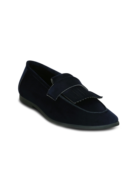 

Kielz Men Navy Blue Solid Synthetic Suede Loafers
