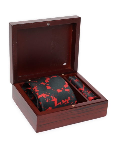 

Peter England Men Red & Black Accessory Gift Set