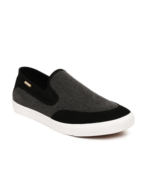 

U.S. Polo Assn. Men Grey & Black Cotler Slip-On Sneakers