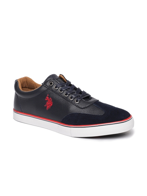 

U.S. Polo Assn. Men Navy Blue Ollie Leather Sneakers