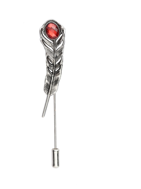 

Alvaro Castagnino Men Maroon Silver Lapel Pin