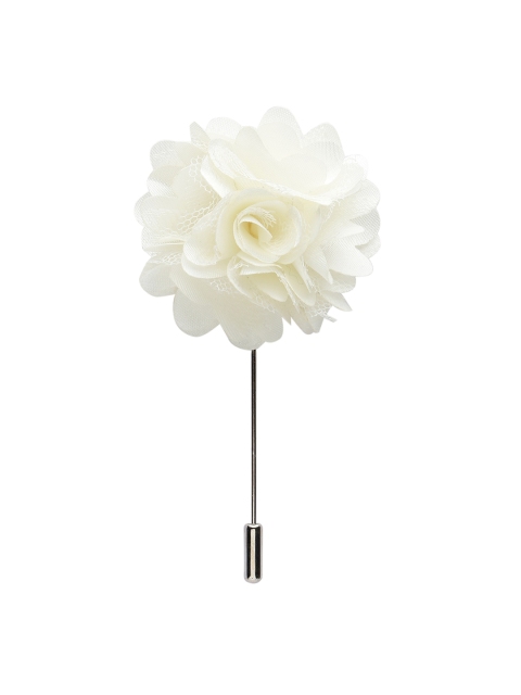 

Alvaro Castagnino Men Off-White Silver Lapel Pin