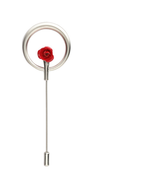 

Alvaro Castagnino Men Red Silver Lapel Pin