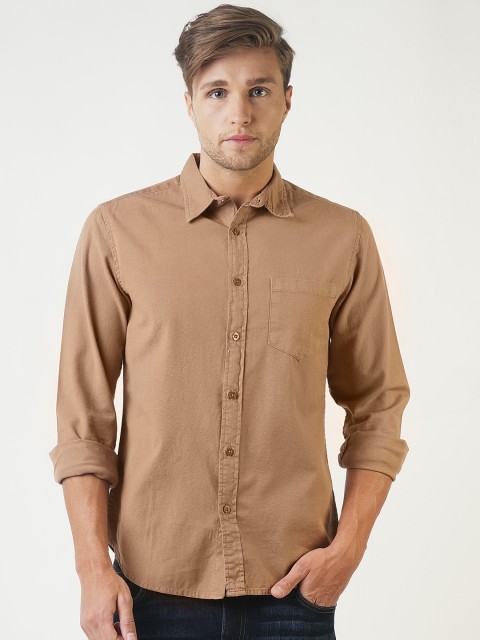 

Blue Saint Men Brown Smart Slim Fit Solid Casual Shirt