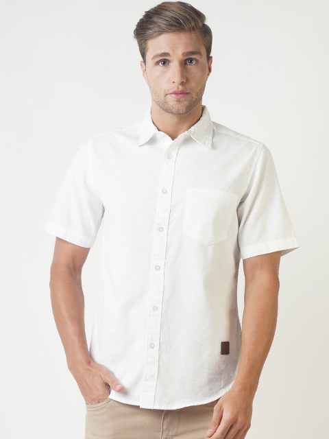 

Blue Saint Men White Smart Slim Fit Solid Casual Shirt