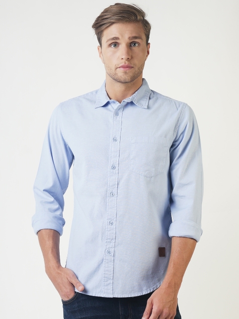 

Blue Saint Men Blue Smart Slim Fit Solid Casual Shirt