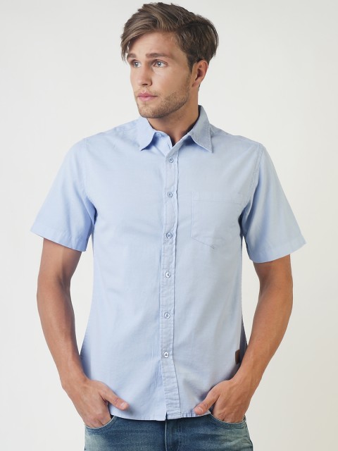 

Blue Saint Men Blue Smart Slim Fit Solid Casual Shirt