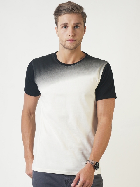 

Blue Saint Men Off-White Dyed Round Neck T-shirt