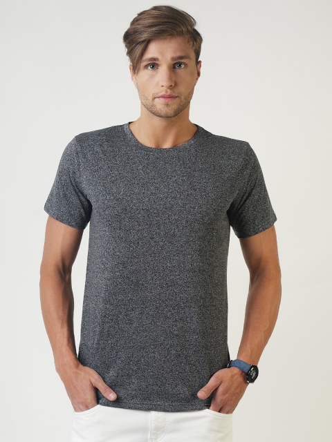 

Blue Saint Men Grey Printed Round Neck T-shirt