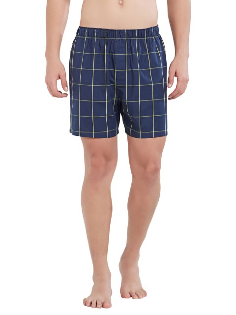 

XYXX Men Super Combed Cotton Checkered Checkmate Boxer XYBOX25, Navy blue