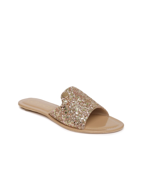 

Catwalk Women Gold-Toned Solid Synthetic Open Toe Flats
