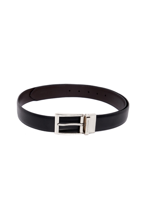 

Peter England Men Black & Coffee Brown Textured Reversible Leather Solid Belt