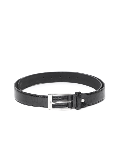 

Peter England Men Black Textured Belt