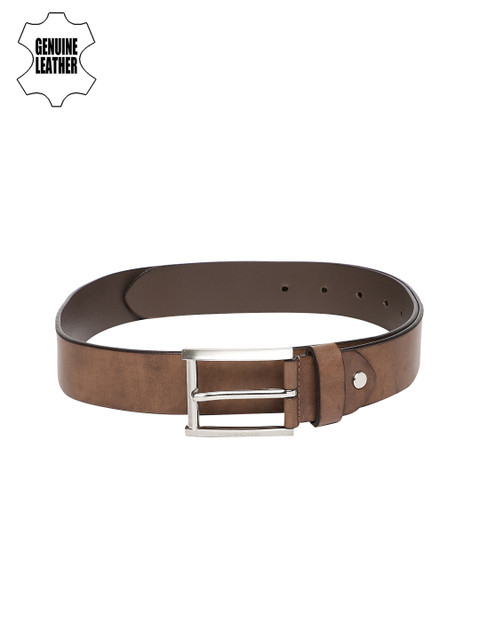 

Peter England Men Tan Solid Genuine Leather Belt