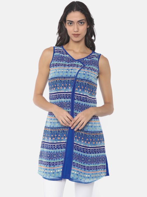 

Bronz Blue Printed Tunic
