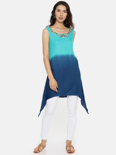 

Bronz Blue Colourblocked Tunic