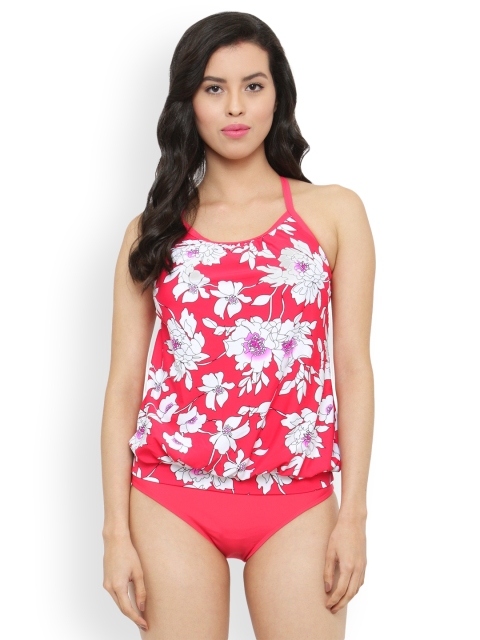 

VOXATI Women Red & White Printed Swimsuit
