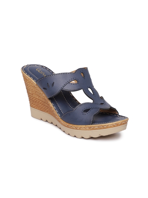 

Catwalk Women Blue Solid Laser Cut Sandals