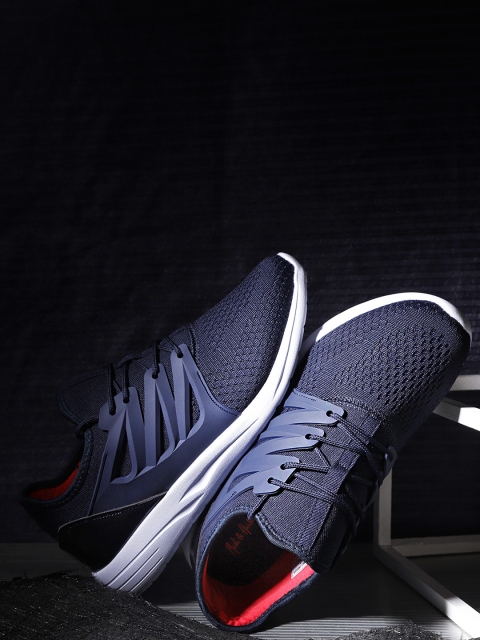 

Mast & Harbour Men Navy Blue Solid Sneakers
