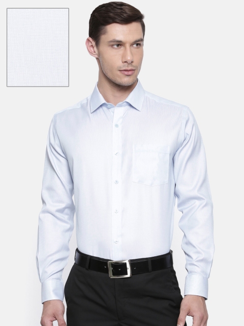 

Park Avenue Men Blue Regular Fit Self Design Formal Shirt