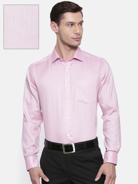

Park Avenue Men Pink Regular Fit Self Design Formal Shirt