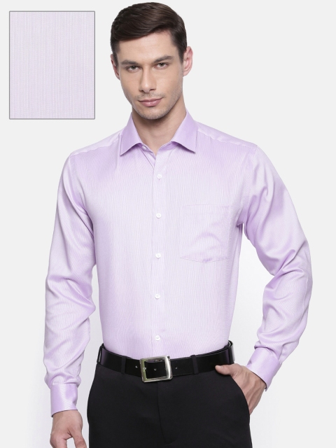 

Park Avenue Men Lavender Regular Fit Self Design Formal Shirt