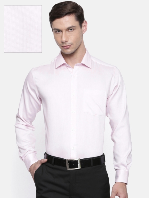 

Park Avenue Men Pink Regular Fit Self Design Formal Shirt