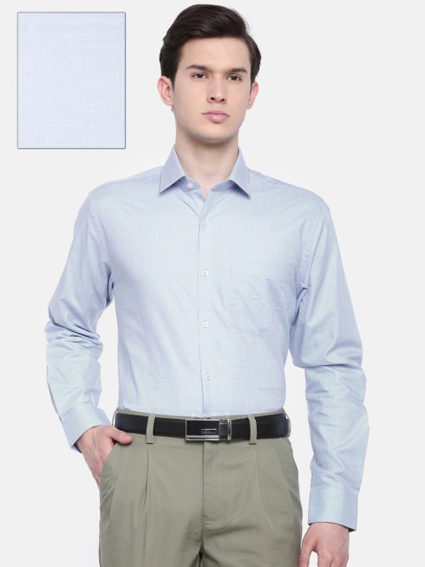 

Park Avenue Men Blue Slim Fit Self Design Formal Shirt