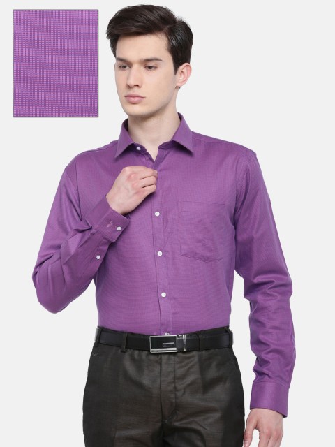 

Park Avenue Men Purple Slim Fit Self Design Formal Shirt