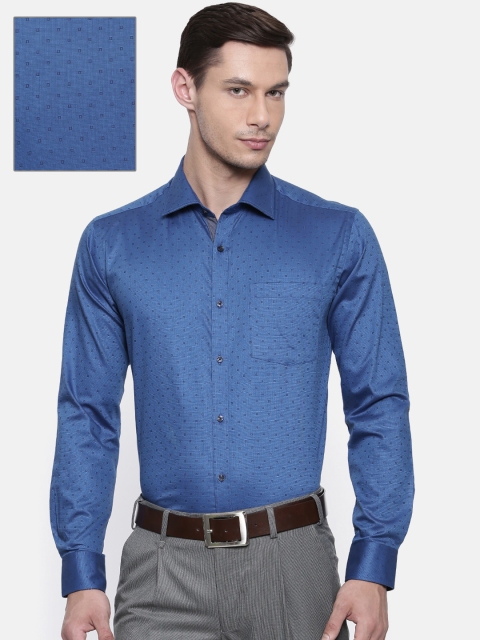 

Park Avenue Men Blue Slim Fit Self Design Formal Shirt
