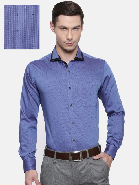 

Raymond Men Blue Striped Formal Shirt