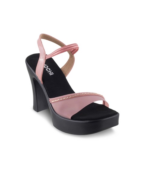 

Mochi Women Pink Solid Sandals