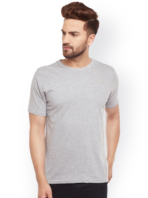 

The Dry State Men Grey Solid Round Neck T-shirt
