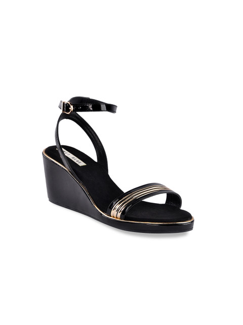 

Wet Blue Women Black Solid Sandals
