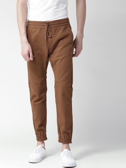 

FOREVER 21 Men Brown Regular Fit Solid Joggers