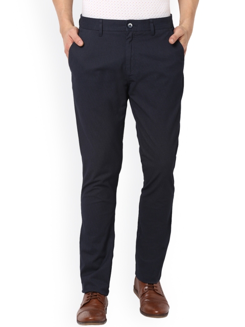 

Van Heusen Sport Men Navy Blue Slim Fit Solid Chinos